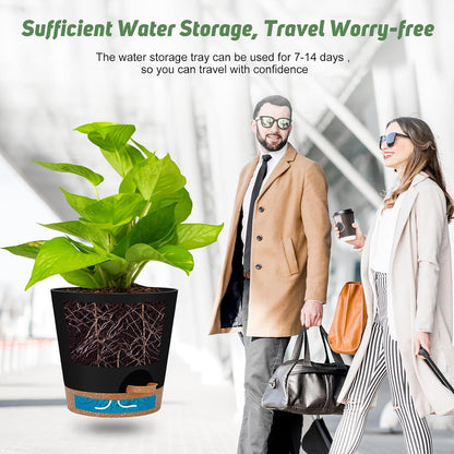 YNNICO 8,7, 6.5, 6, 5.5, 5 Inches Self Watering Planters for Indoor Plants
