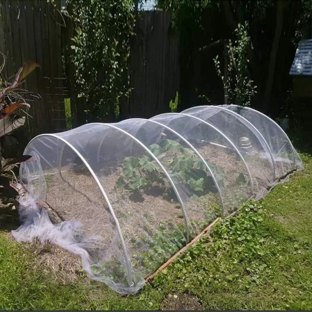 Agfabric Garden Netting 10'x12' Insect Pest Barrier Bird Netting for Garden Protection,Row Cover Mesh Netting for Vegetables Fruit Trees and Plants,White