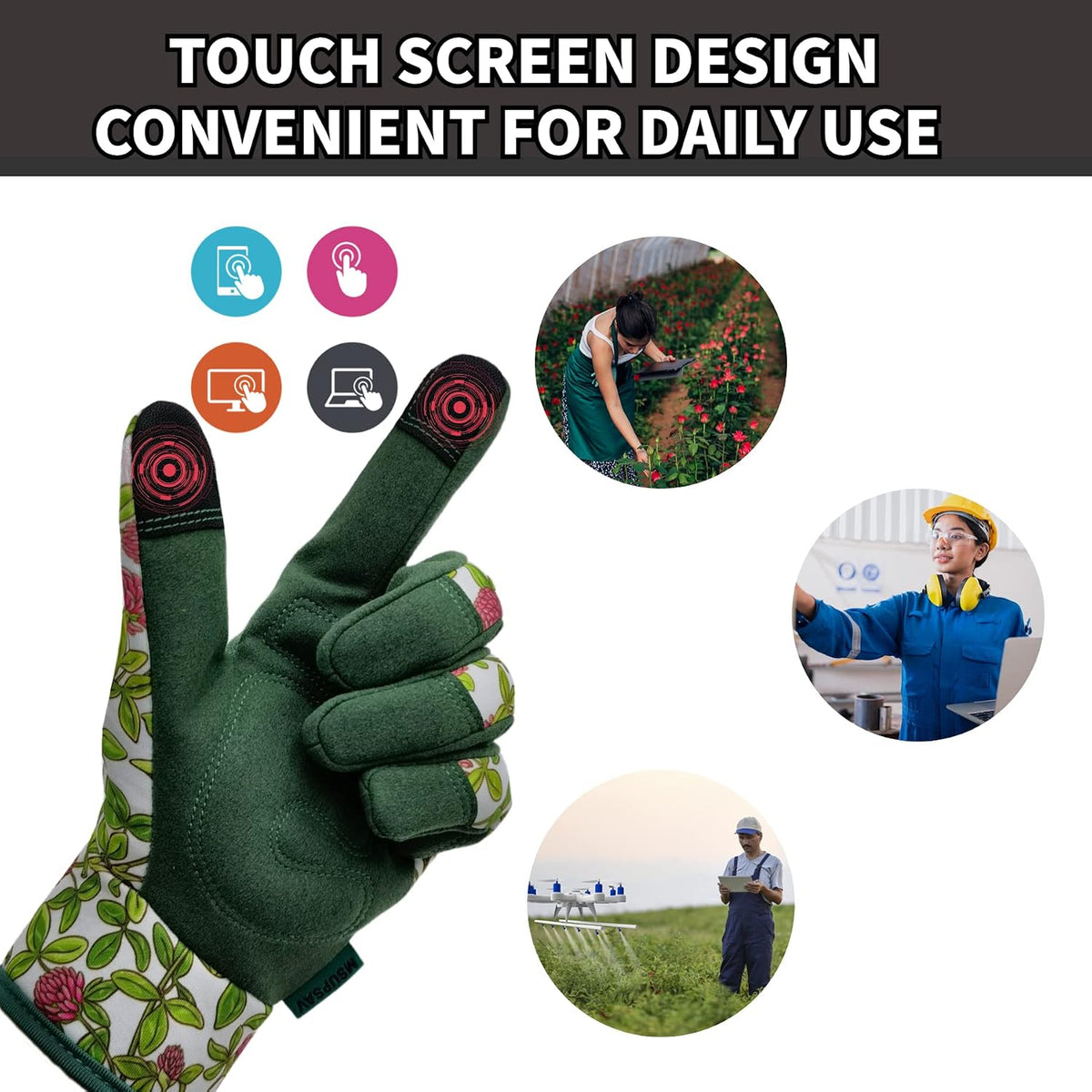 Cute Pattern Gardening Gloves,Thornproof Garden Glove,Gardener Gift