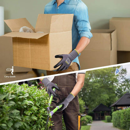 LOCCEF MicroFoam Nitrile Coated Safety Work Gloves