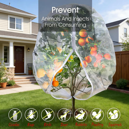4 Pcs Drawstring Blueberry Netting for Bushes Reusable Garden Netting