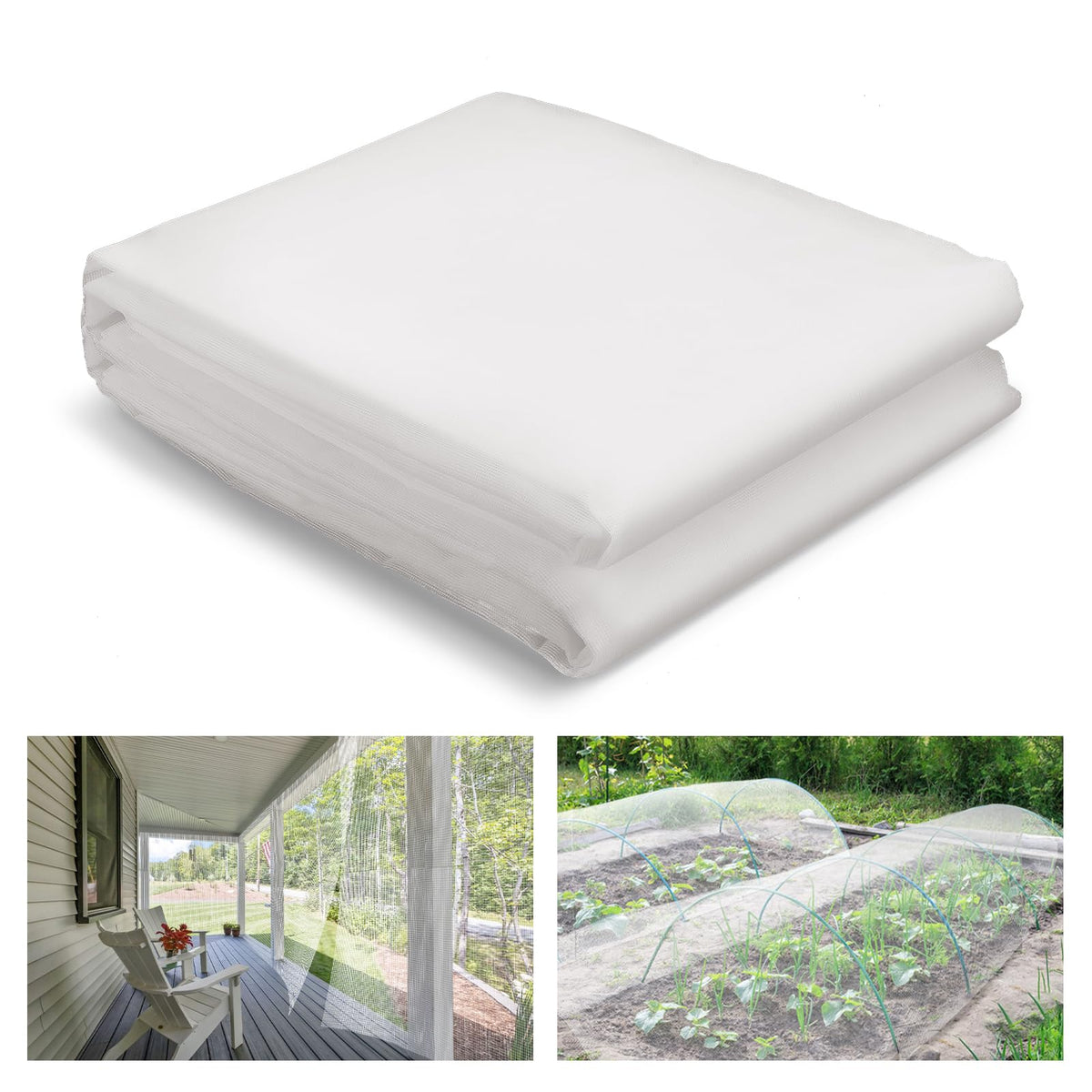 10x20ft Strong PP Nanocomposite Mosquito Net Garden Netting, Black