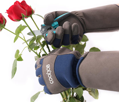 COOLJOB Thorn Proof Rose Pruning Garden Gloves for Men, Long Sleeve Large