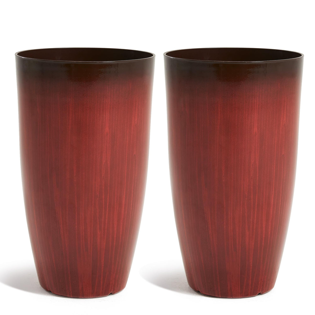 Worth 23.5" H. Tall Planters for Outdoor Plants, Large Plant Pots Set of 2