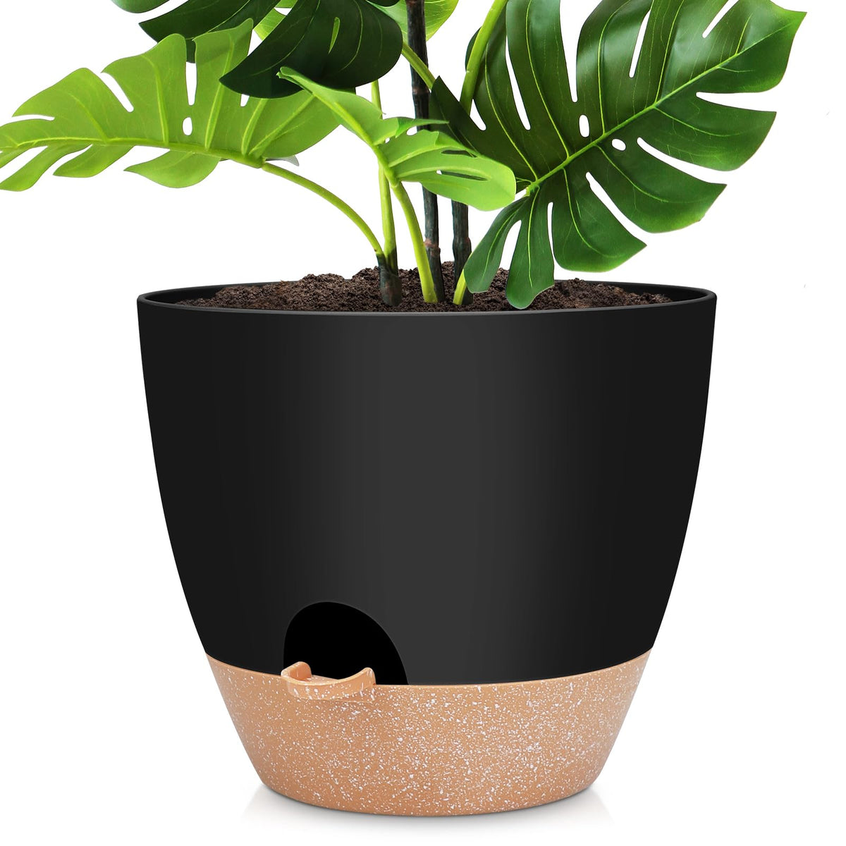 YNNICO 12 inch Large Self Watering Plant Pots for Indoor Outdoor Plants