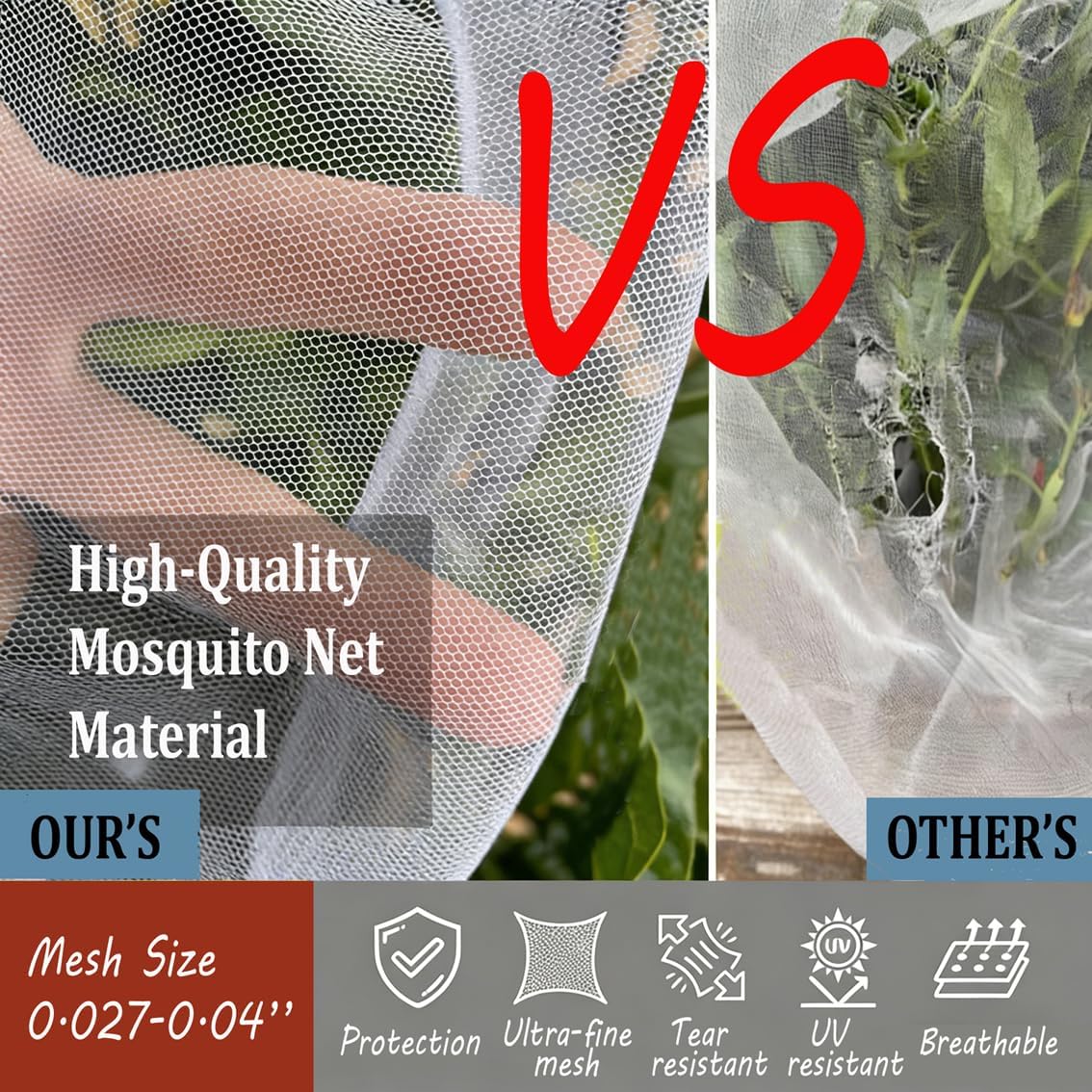 4 Pcs Drawstring Blueberry Netting for Bushes Reusable Garden Netting