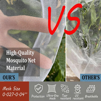 4 Pcs Drawstring Blueberry Netting for Bushes Reusable Garden Netting