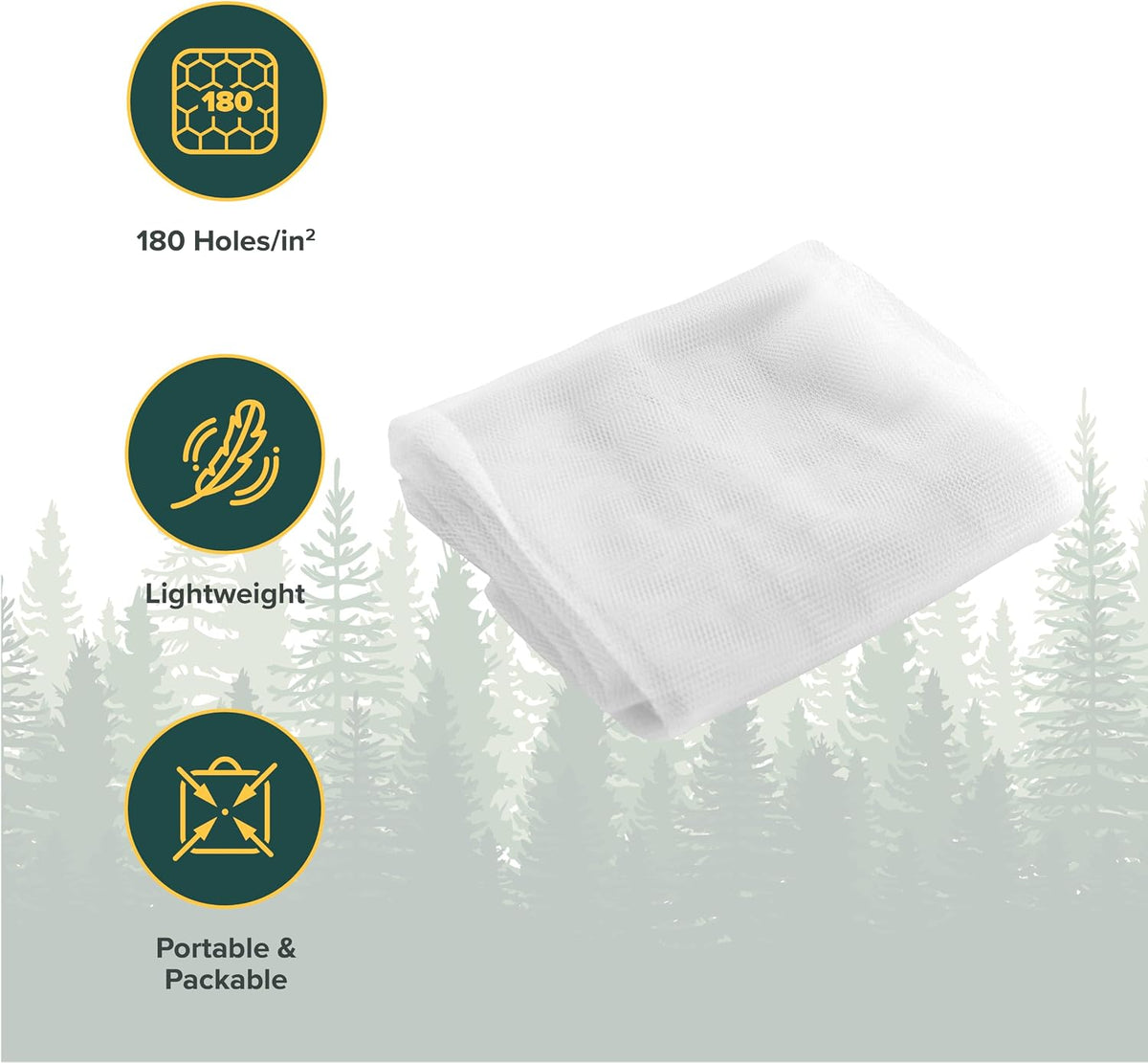 Coghlan's Rectangular Mosquito Netting – Lightweight Mesh for Camping, Travel, and Outdoor Protection – Use as Bed Cover, Shelter, or Screen Repair – White, 48" x 72"