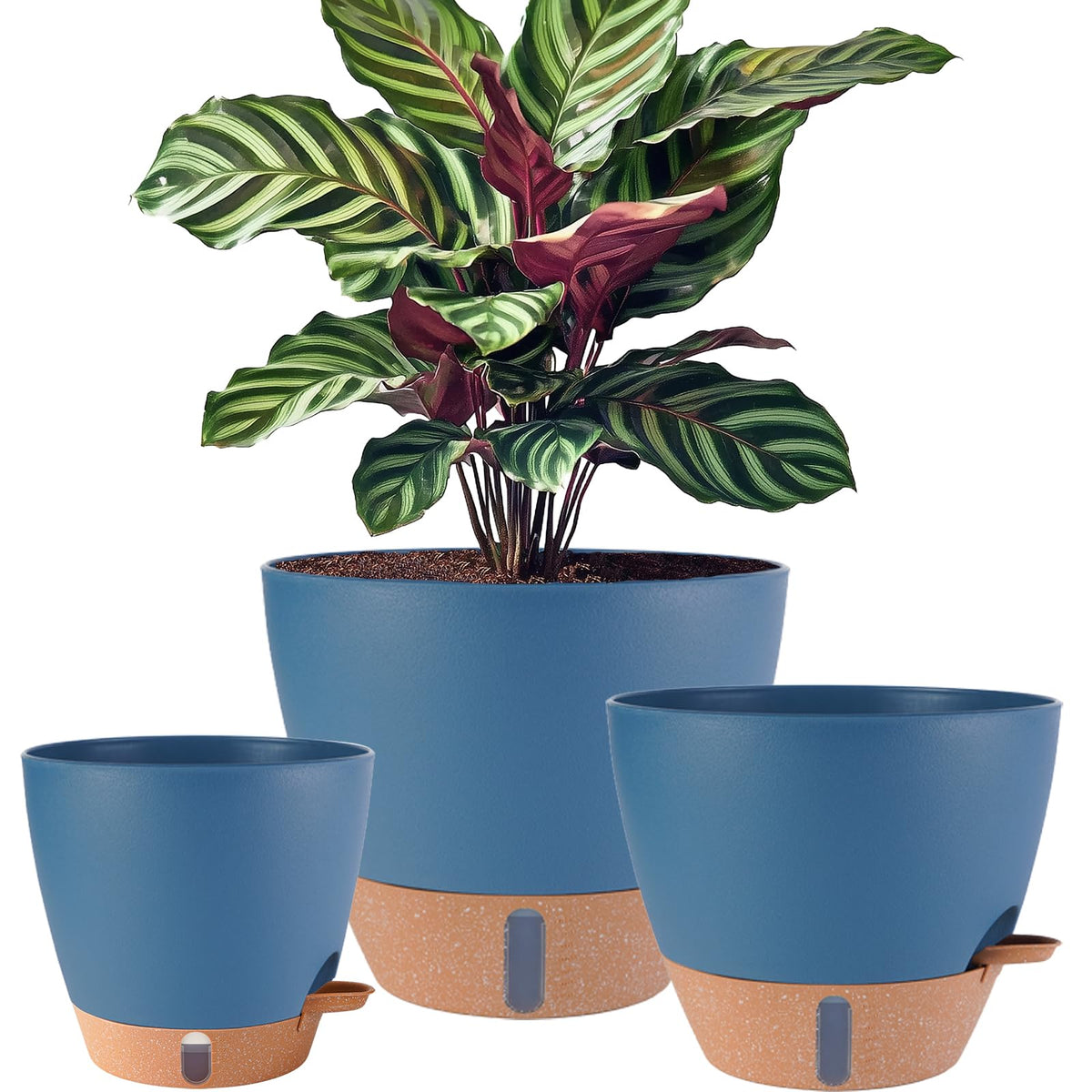 8/10/12 Inch Self Watering Pots for Indoor/Outdoor Plants