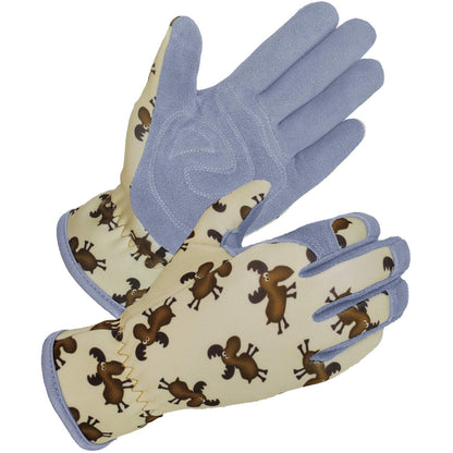 SKYDEER Premium Genuine Deerskin Suede Women's Gardening Gloves, Ultra-Soft Padded, Comfort Fit for Work, Medium, SD6611/M