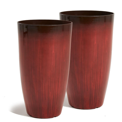 Worth 23.5" H. Tall Planters for Outdoor Plants, Large Plant Pots Set of 2