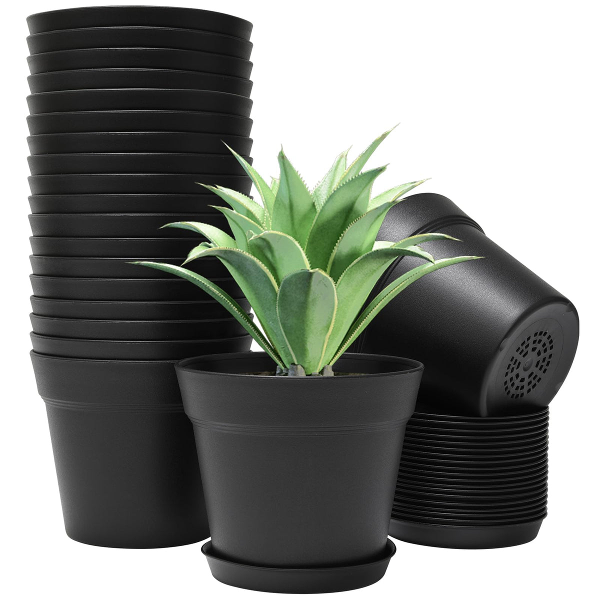GARDIFE 20 Pack 4 inch Plant pots, planters for Indoor Plants, Flower pots, Color