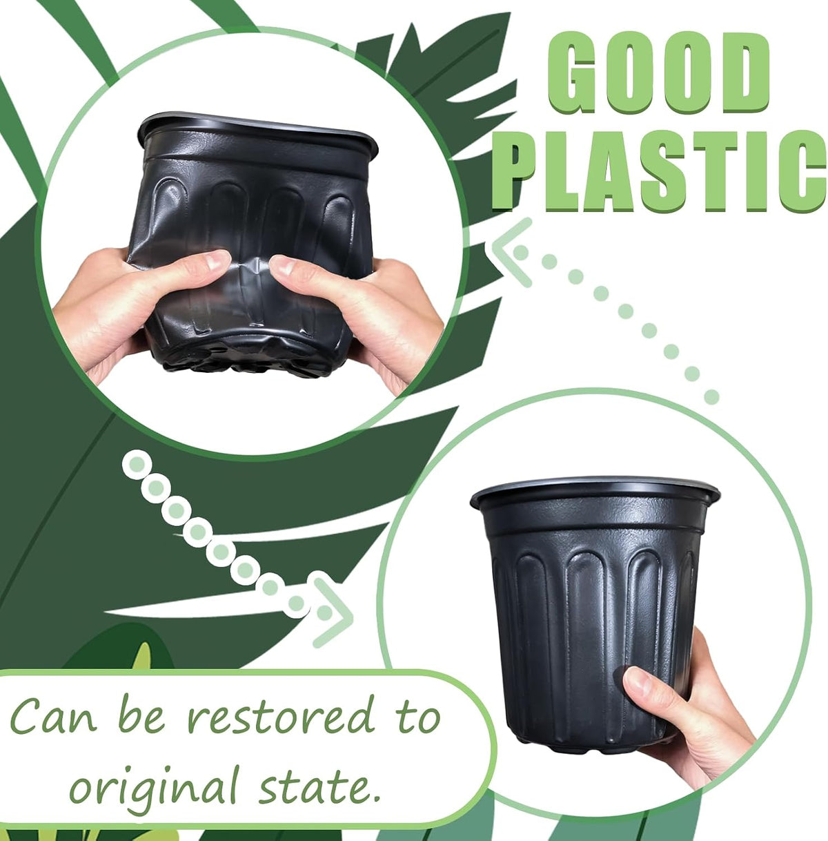 Jgalnim 60 Pack 1 Gallon Nursery Plant Pots,Thickened Flexible Plastic Seedling Pot with Holes,Flower Plant Container for Succulents,Cuttings,Transplanting,Home Garden(Black)