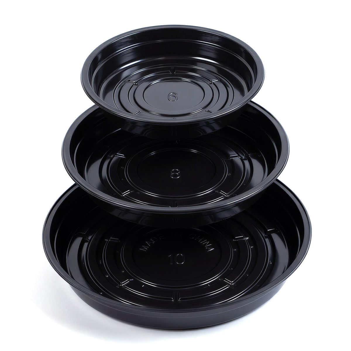 TRUEDAYS 20 Pack Plant Saucers (6 inch / 8inch / 10inch / 12inch) Clear Plant Saucers Flower Pot Tray Excellent for Indoor & Outdoor Plants