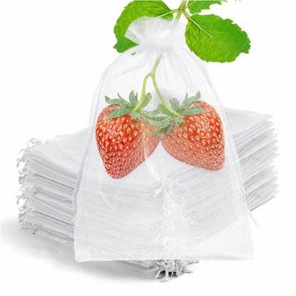 50 Pcs Fruit Protection Bags, 6×9 in Mesh Cover Nets for Tree, Green
