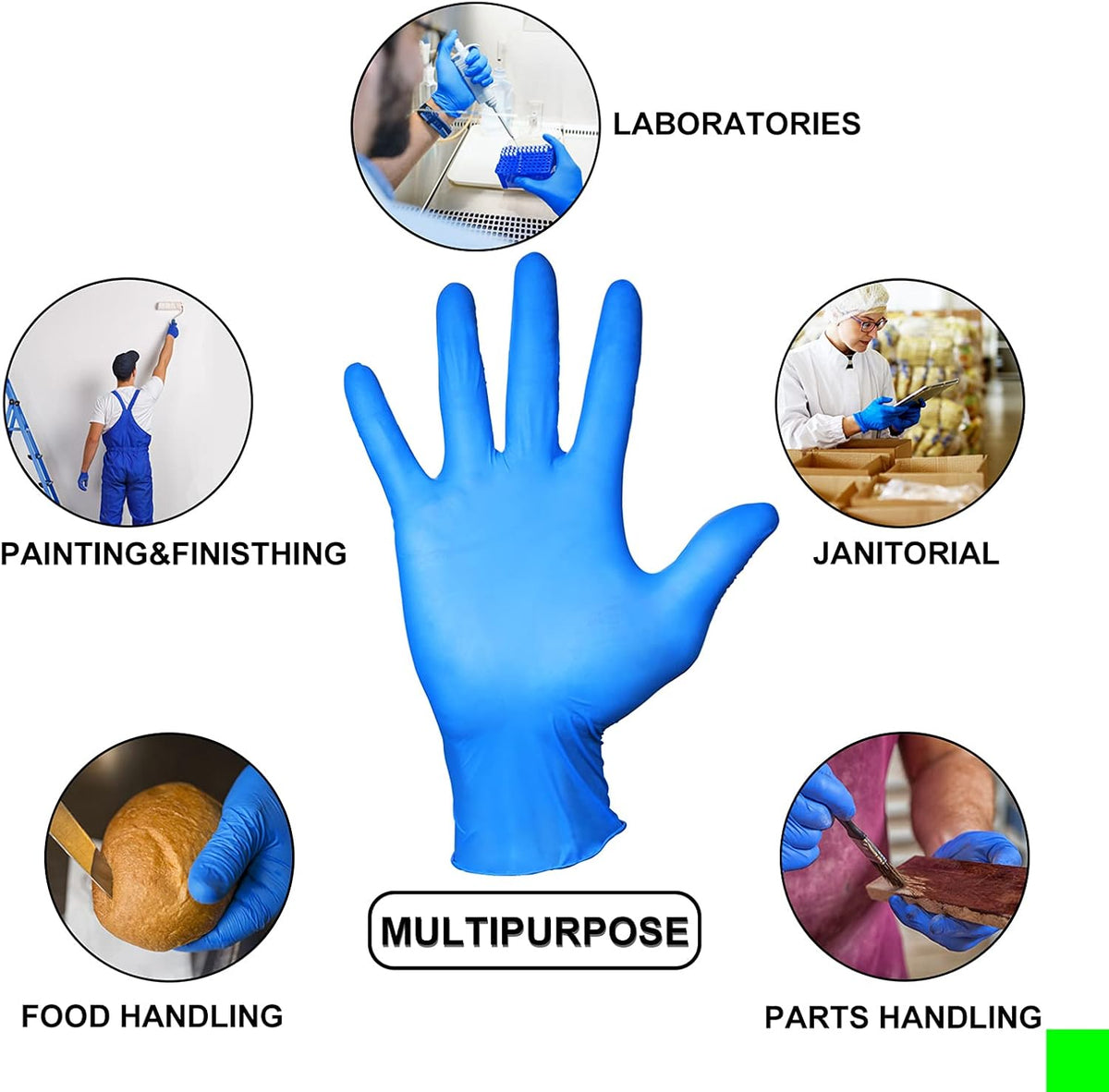 PEIPU Nitrile Disposable Gloves，Powder Free, Cleaning Service Gloves, Latex Free