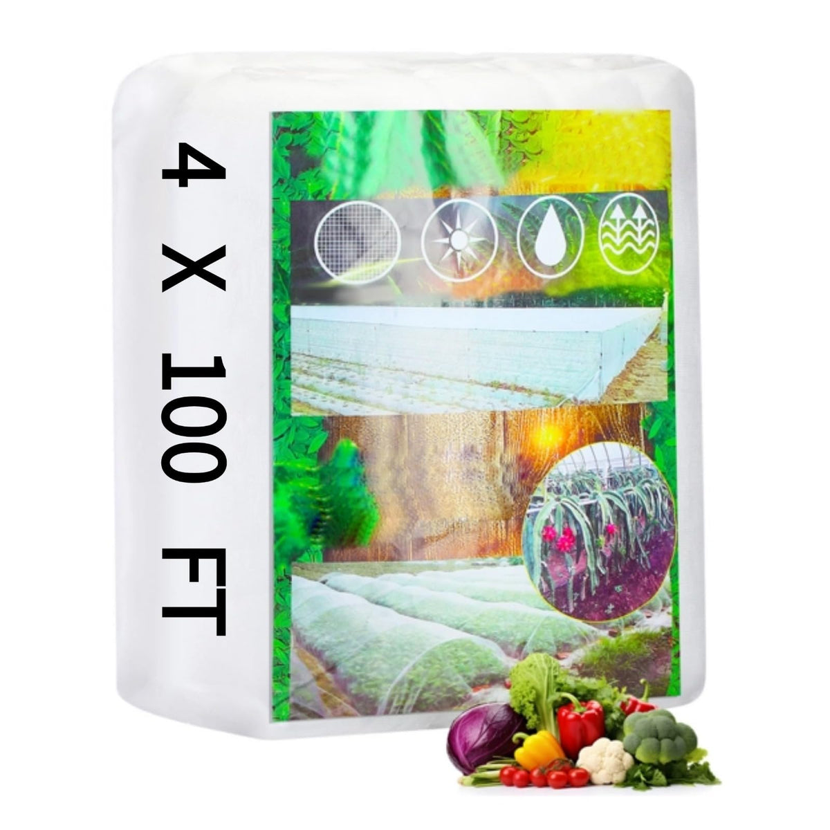 Woanger 10 X 100 Ft White Garden Bug Netting Ultra Fine Mesh for Plants