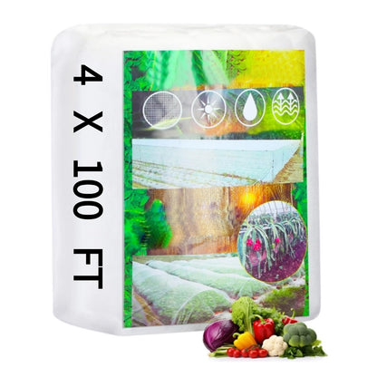 Woanger 10 X 100 Ft White Garden Bug Netting Ultra Fine Mesh for Plants