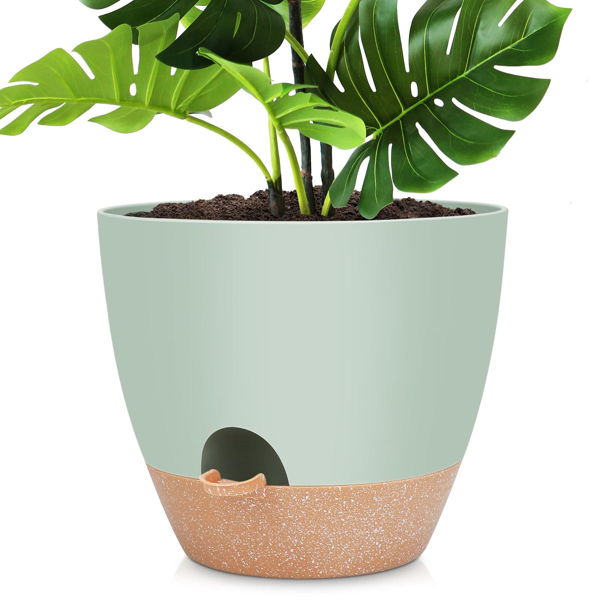 YNNICO 12 inch Large Self Watering Plant Pots for Indoor Outdoor Plants