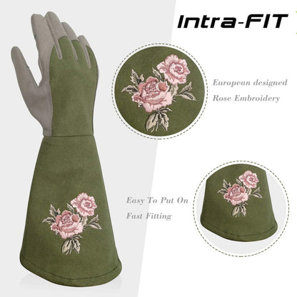 Rose Pruning Gloves with Forearm Protection, Thorn Resistant