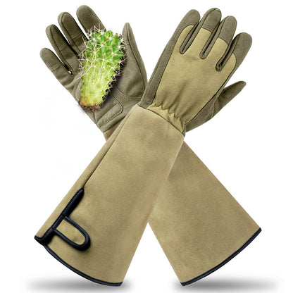 Professional Rose Pruning Thorn Proof Gardening Gloves with Long Forearm Protection for Men and Women