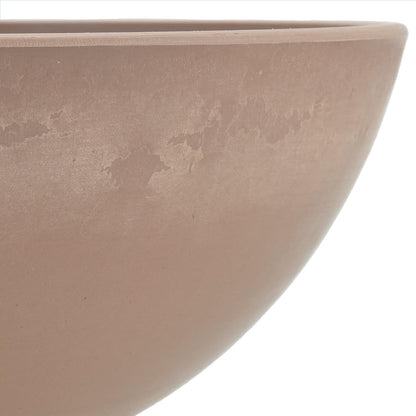PSW Pot Collection M30TP 10-inch Plastic/Stone/Wood Composite Low Bowl Planter – No Drainage Hole (Drillable), Shallow Indoor/Outer Pot for Succulents, Bonsai, Fairy Gardens, Herbs, Taupe