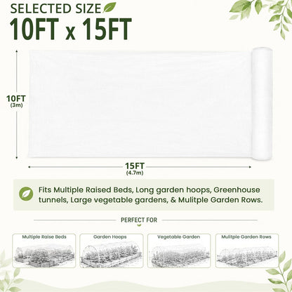 10Ft x 15FT Garden Netting, Fine Mesh Insect Netting for Plant Protection