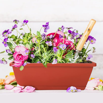 Window Box Planter,7 Pack Plastic Vegetable Flower Planters Boxes