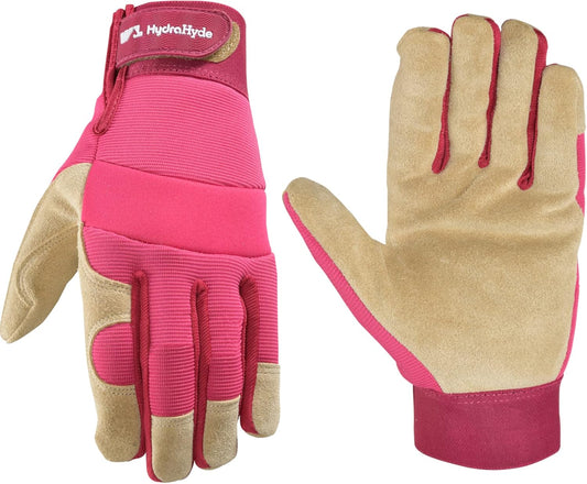 Wells Lamont Women's HydraHyde Hybrid Split Leather Work Gloves, Medium