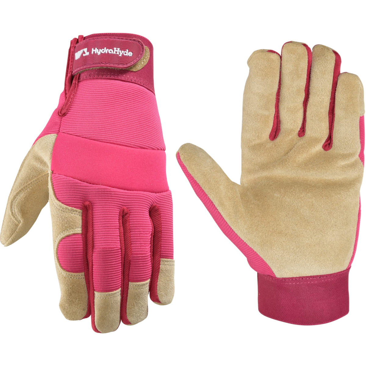 Wells Lamont Women's HydraHyde Hybrid Split Leather Work Gloves, Medium