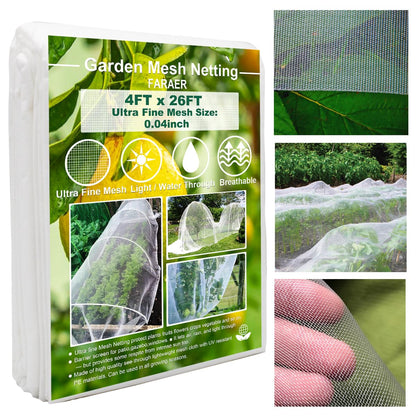 Garden Netting, Plant Covers 10x33Ft Net Ultra Fine Mesh Pest Barrier Net
