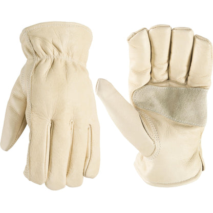 Wells Lamont Men's Work Gloves, Cowhide Leather, Reinforced Palm, Large