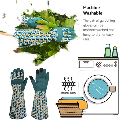 Thornproof Rose&Cactus Gardening Gloves,Gauntlet Garden Glove,Gifts