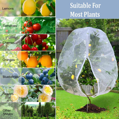4 Pcs Drawstring Blueberry Netting for Bushes Reusable Garden Netting