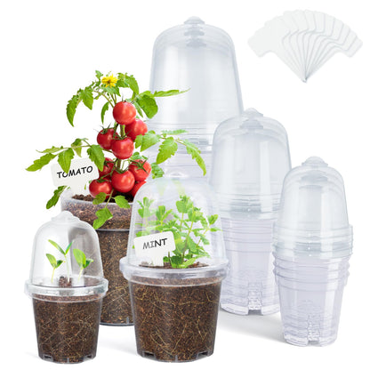 homenote 3/4/5/6.7 Inch Clear PP Nursery Pots with Drainage Holes (36 Pcs)