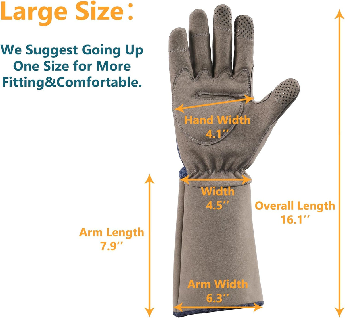 COOLJOB Thorn Proof Rose Pruning Garden Gloves for Men, Long Sleeve Large
