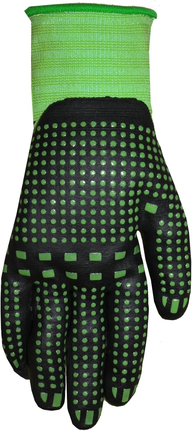 MidWest Gloves & Gear 93P03-SM-AZ-6 Max Grip Packs, 3 Pair, Ladies Green