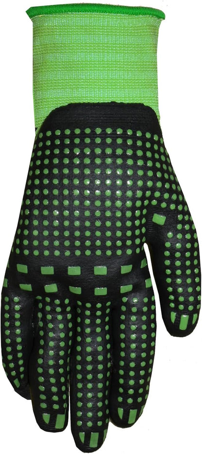 MidWest Gloves & Gear 93P03-SM-AZ-6 Max Grip Packs, 3 Pair, Ladies Green
