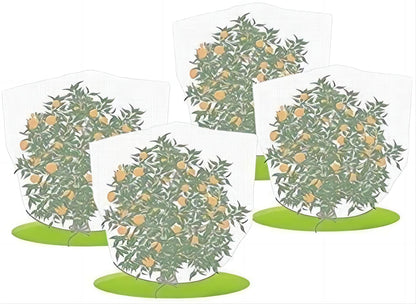 Agfabric Bird Netting 39" Hx39 W Garden Netting Insect Pest Barrier,Plant Cover Fruit Tree Netting Mesh Protection Bag with Drawstring,White
