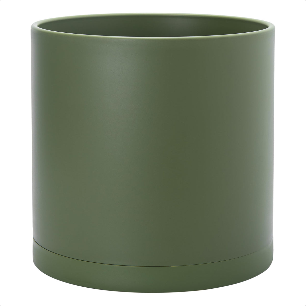 D'vine Dev Plastic Planter Pot with Saucer, 8 in, Black, 74-X-B-1