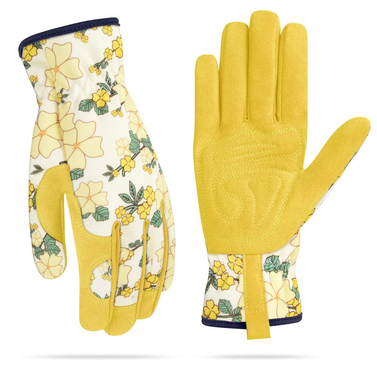 Womens Gardening Weeding Working Gloves, Leather Garden Glove for Women Thorn Proof No Stab for Digging, Planting,Pruning