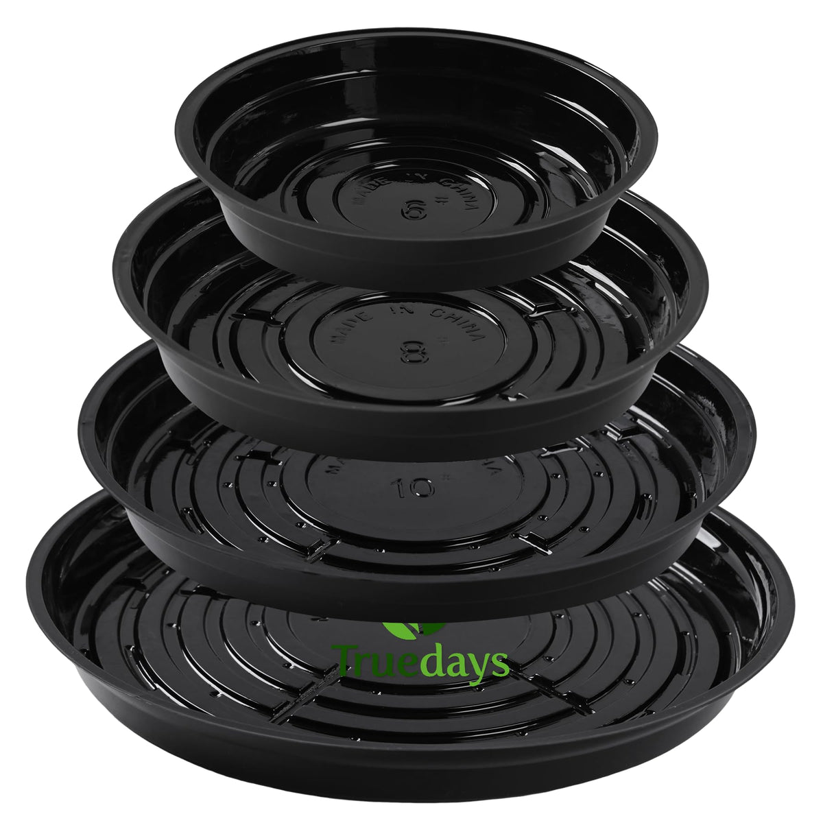 TRUEDAYS 20 Pack Plant Saucers (6 inch / 8inch / 10inch / 12inch) Clear Plant Saucers Flower Pot Tray Excellent for Indoor & Outdoor Plants