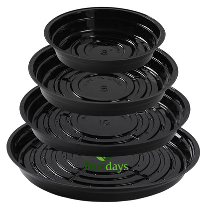 TRUEDAYS 20 Pack Plant Saucers (6 inch / 8inch / 10inch / 12inch) Clear Plant Saucers Flower Pot Tray Excellent for Indoor & Outdoor Plants