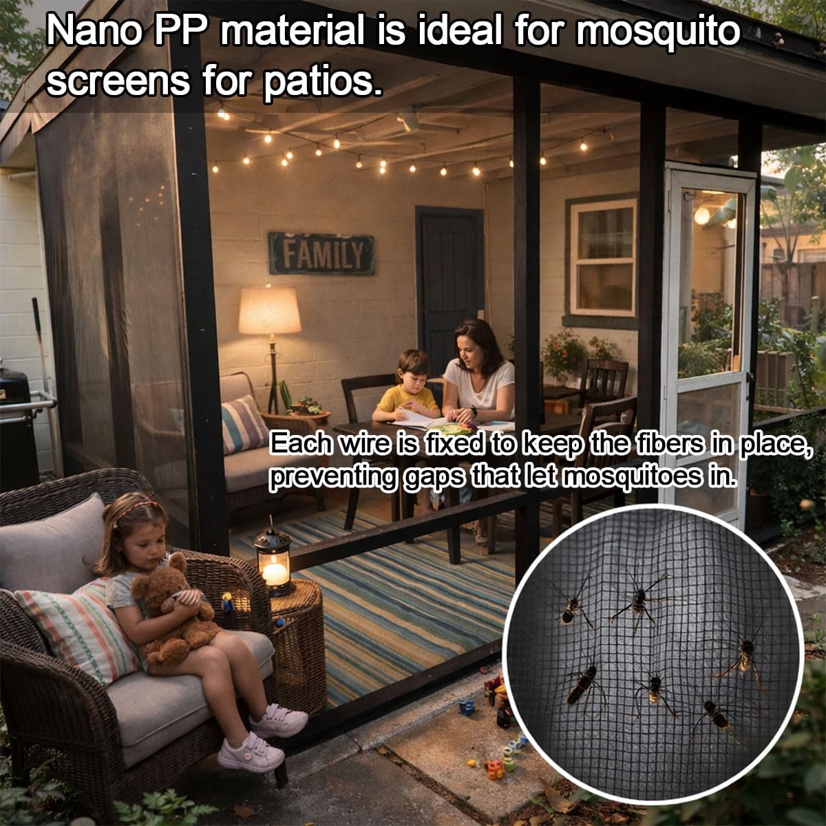 Garden Mesh Netting, 6.6’ x 33’ Extra-Thick Mosquito Netting for Patio