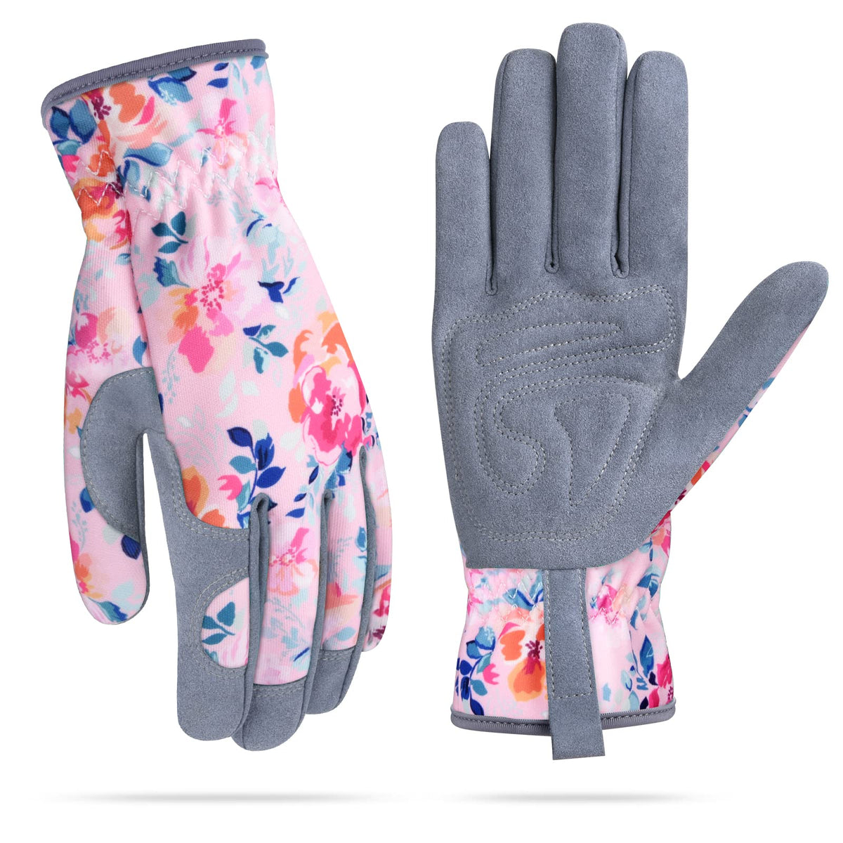 Womens Gardening Weeding Working Gloves, Leather Garden Glove for Women Thorn Proof No Stab for Digging, Planting,Pruning