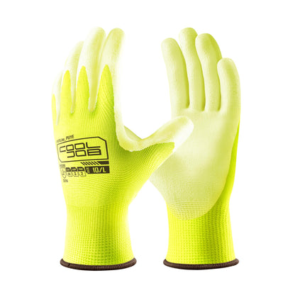 COOLJOB 12/60 Pairs Safety Work Gloves Pack Bulk with Grip PU Coating