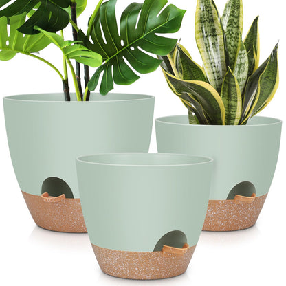 YNNICO 12 inch Large Self Watering Plant Pots for Indoor Outdoor Plants