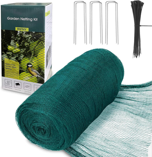 RIFNY Bird Netting for Garden Protection, 13 x 40FT Mesh Garden Netting