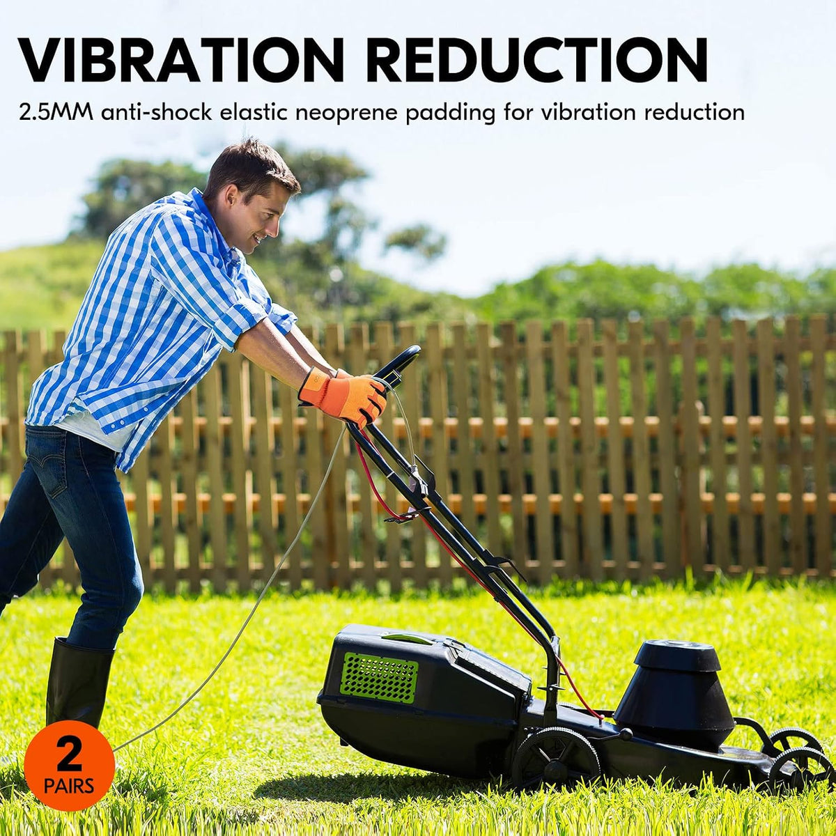 Vgo... Gardening Work Gloves for Men,Thornproof,Touchscreen(SL7475,L)
