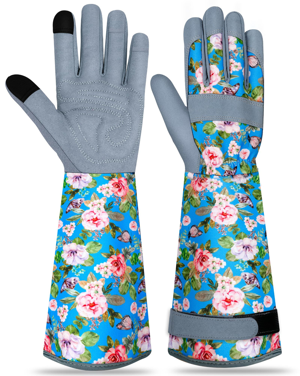 Long Gardening Gloves for Women Thorn Proof Leather Garden Gloves Breathable Working Gloves for Women Yard Outdoor